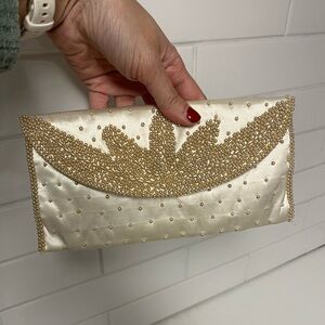 Vintage Ivory &  Pearl Clutch